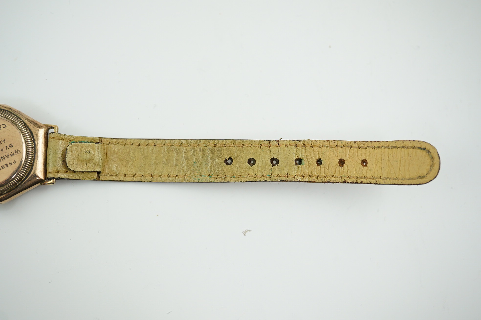 A late 1920's 9ct gold boy's size Rolex manual wind wrist watch